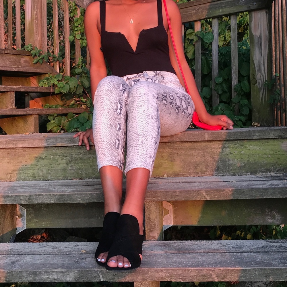 Snake Print Jeans